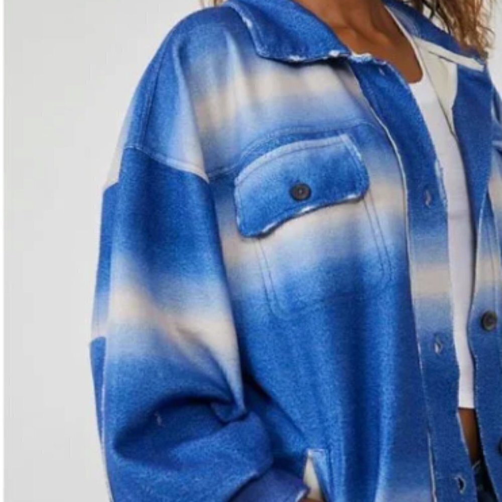 NEW Free People Printed Ruby Jacket / Deep Sea Co… - image 3